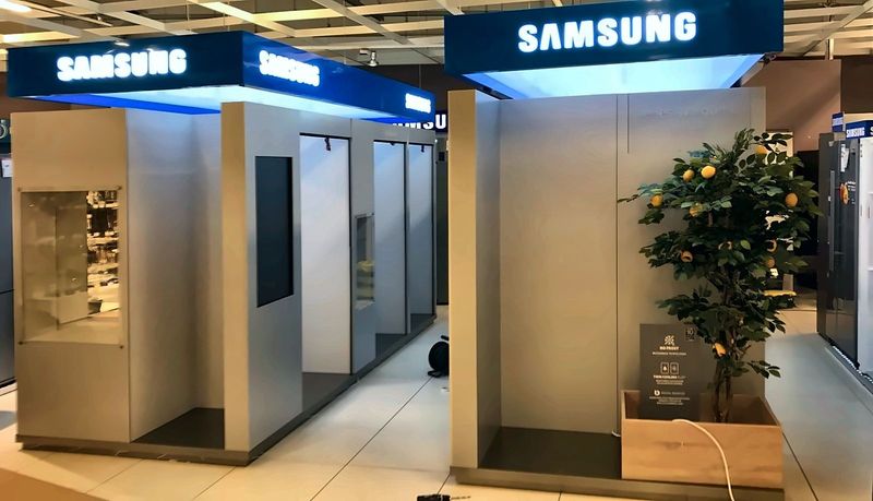 Samsung sadzīves tehnikas stendi